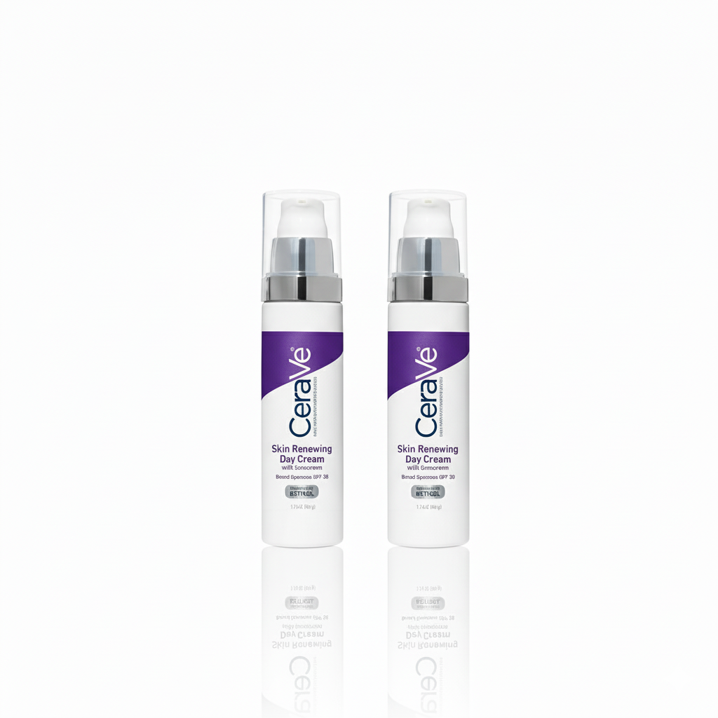 [2-PACK]  CeraVe Anti-Aging Face Cream SPF 30, Anti-Wrinkle Retinol Cream with Hyaluronic Acid and Ceramides, 1.76 oz