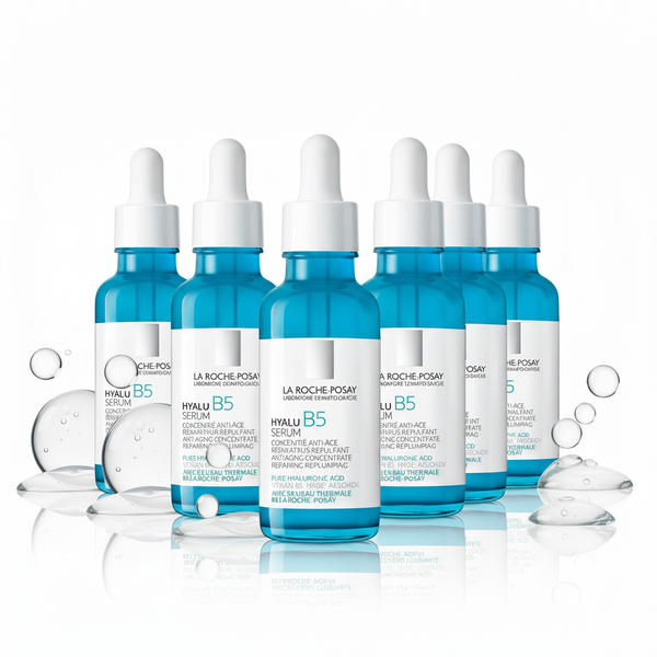 [6-PACK]  La Roche-Posay Hyalu B5 Pure Hyaluronic Acid Serum for Face, Vitamin B5 + Hyaluronic Acid + Madecassoside, Hydrating Serum Visibly Plumps Skin, Sensitive Skin Safe, Anti Aging, Oil-Free