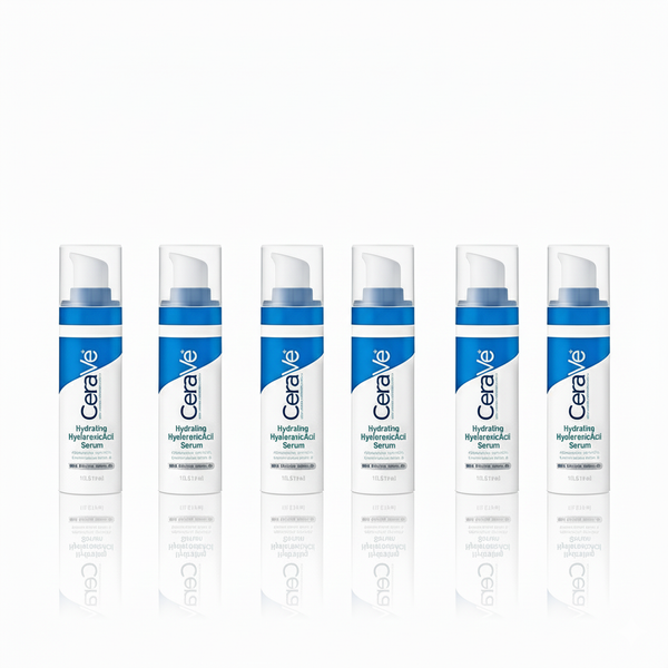[6-PACK]   Cerave Hyaluronic Acid Serum for Face with Vitamin B5 and Ceramides, Hydrating Face Serum for Dry Skin, Fragrance Free, 1 Ounce