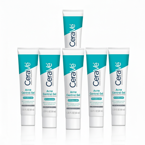 [6-PACK]  CeraVe Acne Control Gel, 2% Salicylic Acid Treatment With Glycolic Acid + Lactic Acids + Niacniamide, Acne Gel Helps Clear Blemishes Without Over Drying, Alcohol Free & Oil Free, 1.35 Fl Oz